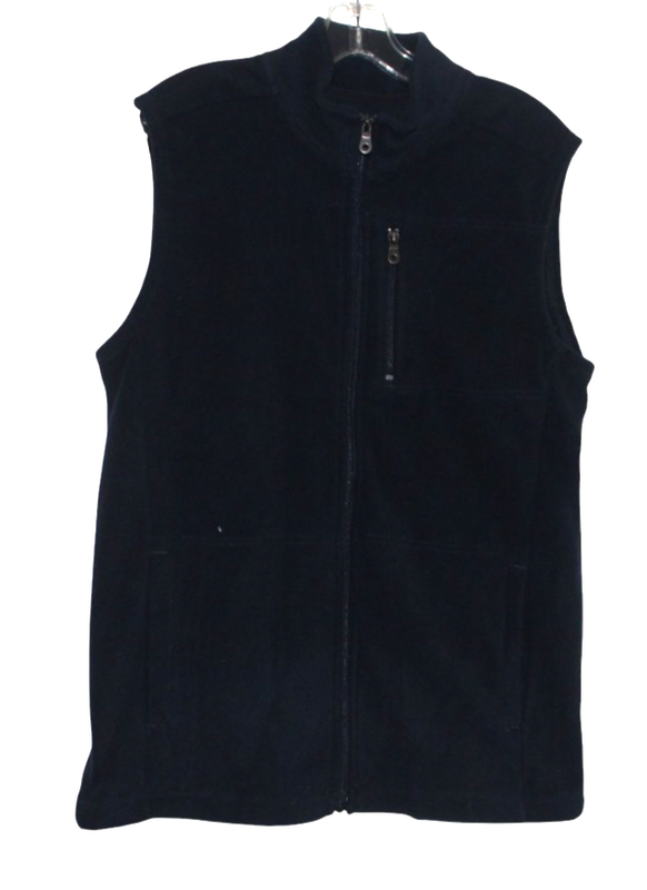 Croft & Barrow Women's Navy Blue Full Zip Fleece Vest W/ Poakets Size S NWT
