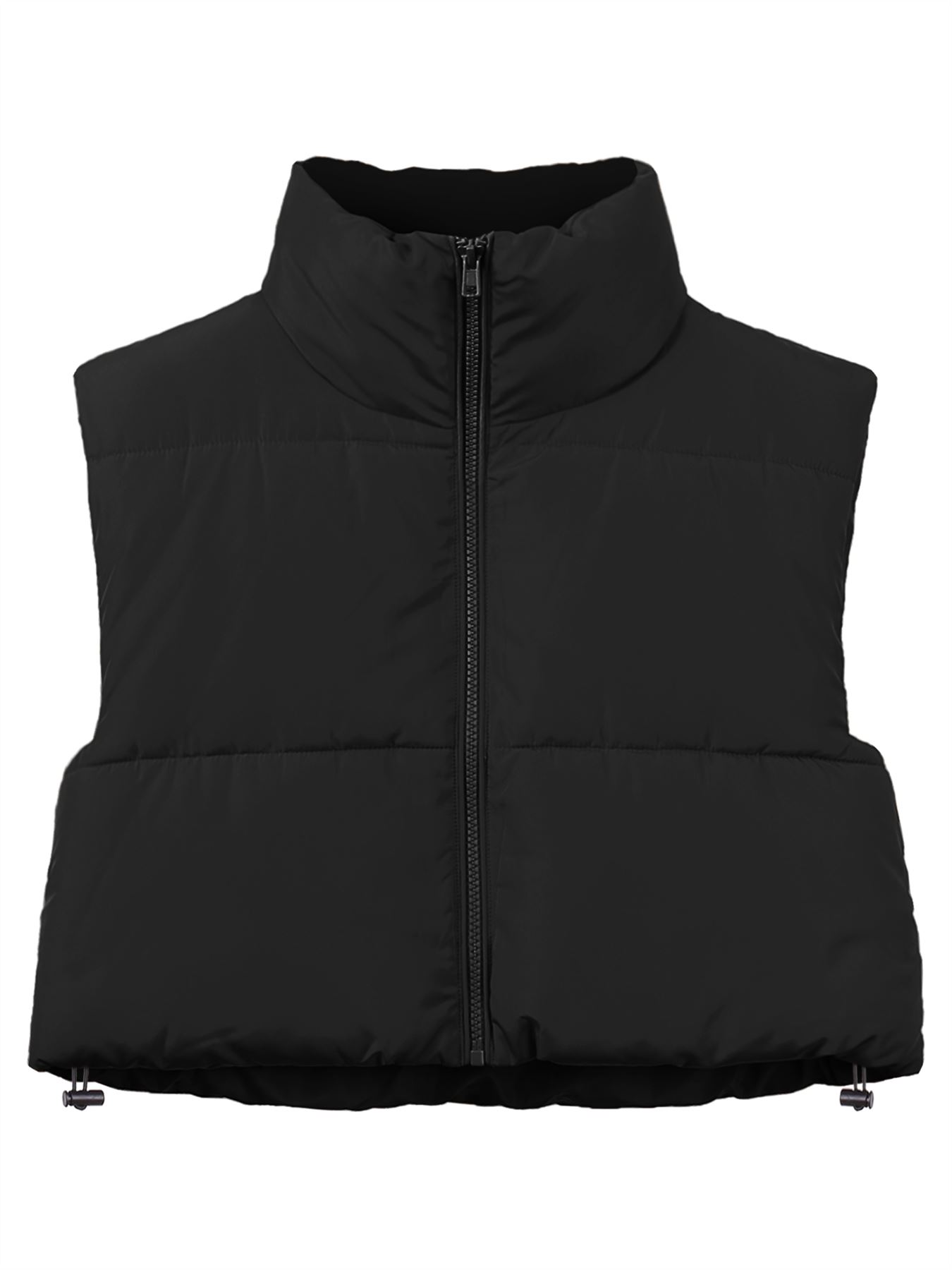 Crop Lightweight Sleeveless Warm Padded Outerwear Puffer Vest