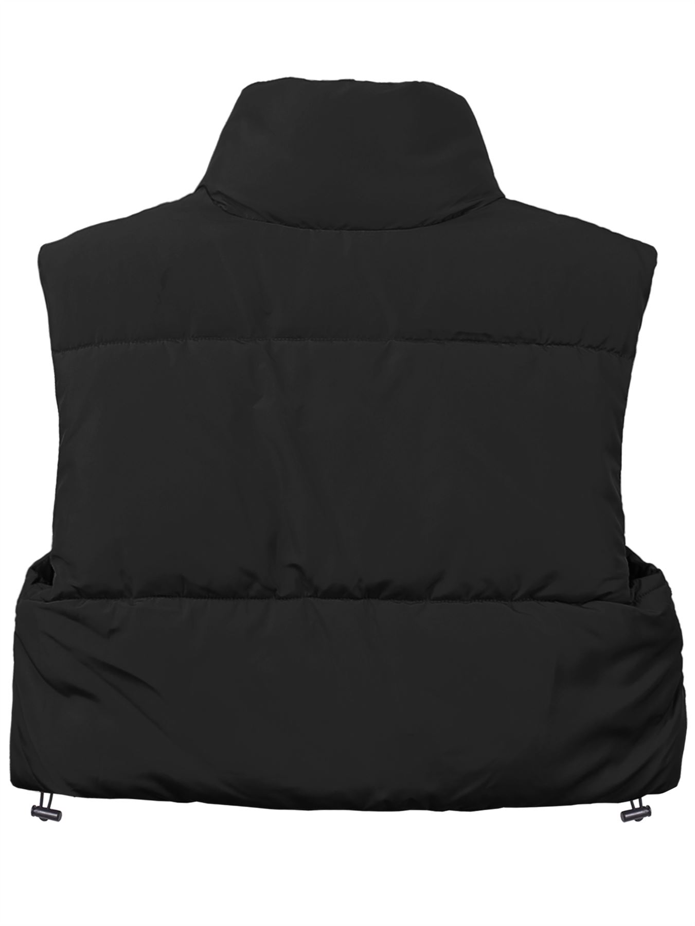 Crop Lightweight Sleeveless Warm Padded Outerwear Puffer Vest