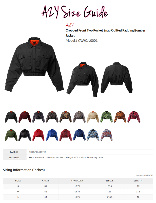 Cropped Front Two Pocket Snap Quilted Padding Bomber Jacket