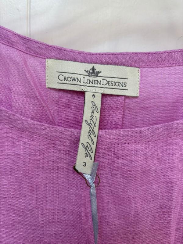 Crown Linen Designs Top Women 3X 100% Linen Bella Sleeve Tunic NWT