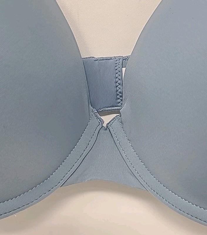 Cuddle Duds Women’s Underwire Blue T Shirt Bra Soft Smooth Comfort 38D New