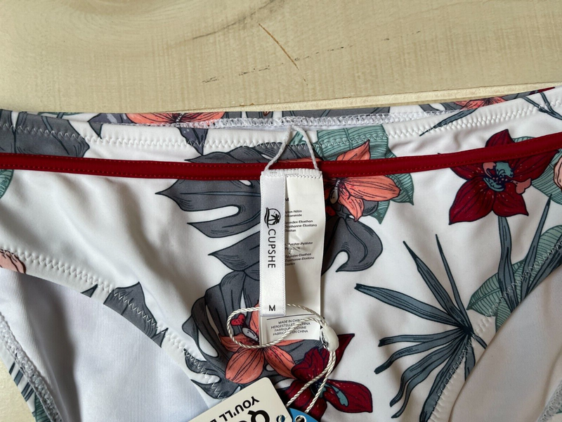 Cupshe Floral Swim Bottoms Size M Women's NWT