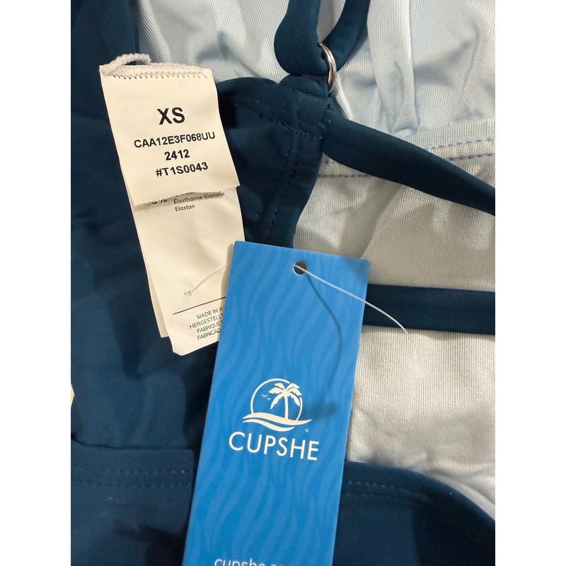 Cupshe One Piece Swimsuit Ruched Tummy Control Square Neck Bathing Suit XS