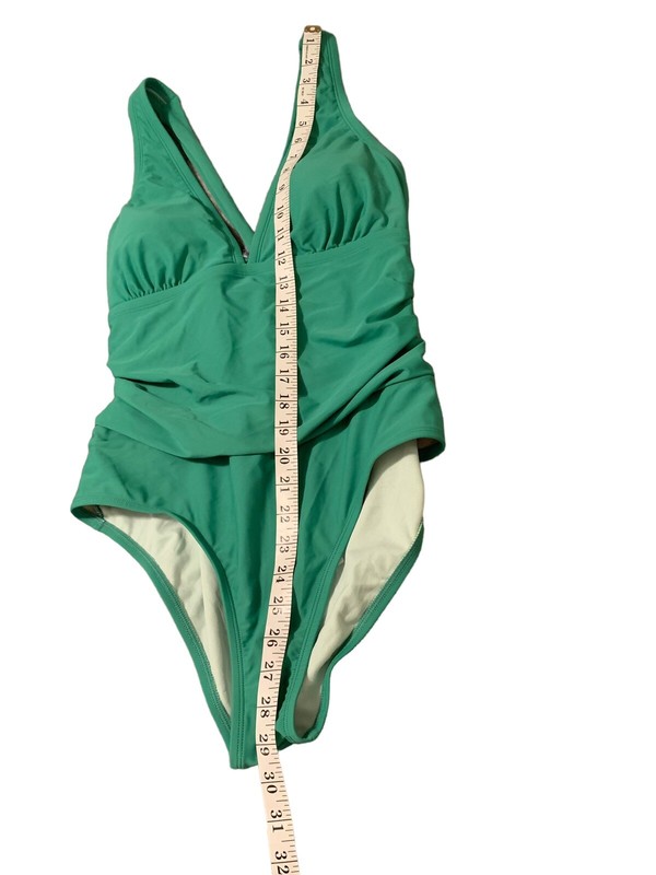 Cupshe Women Green One Piece Swimsuit Size 0X NWT Ruched