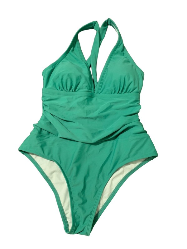 Cupshe Women Green One Piece Swimsuit Size 0X NWT Ruched