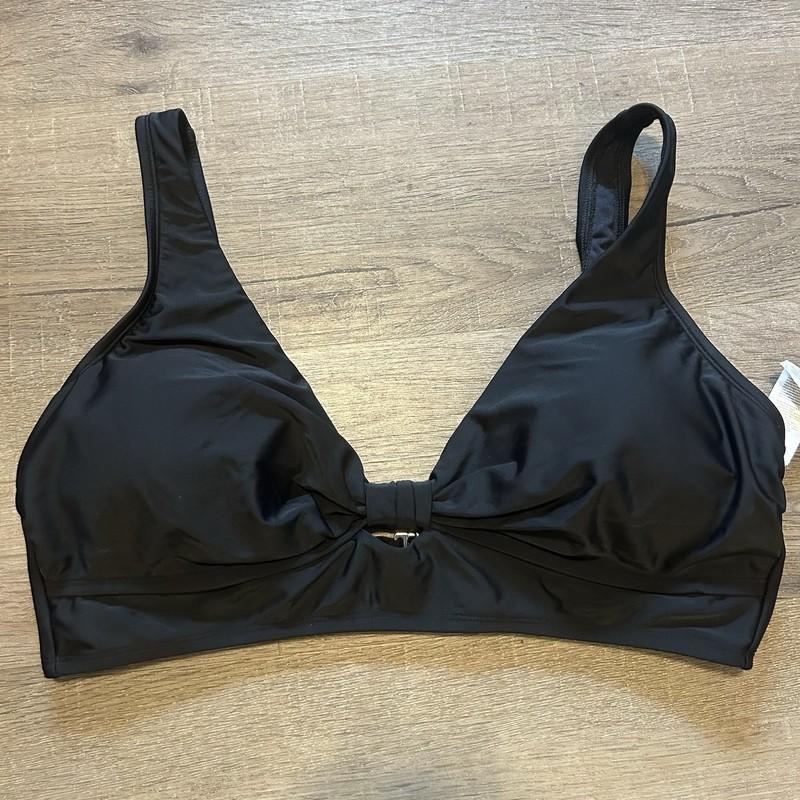 Cupshe Women's Bikini Top Black Plus Size 1X New With Tags