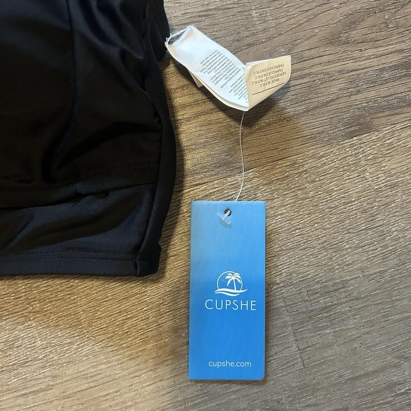 Cupshe Women's Bikini Top Black Plus Size 1X New With Tags