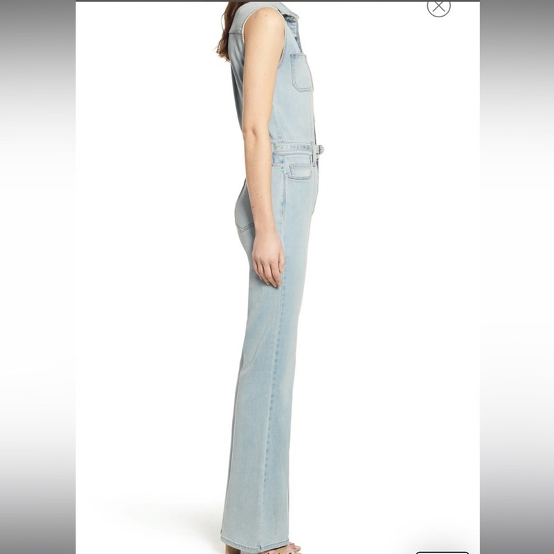 Current Elliot Zenith Sleveless Bootcut Denim Jumpsuit S NWT Festival Retro Edgy