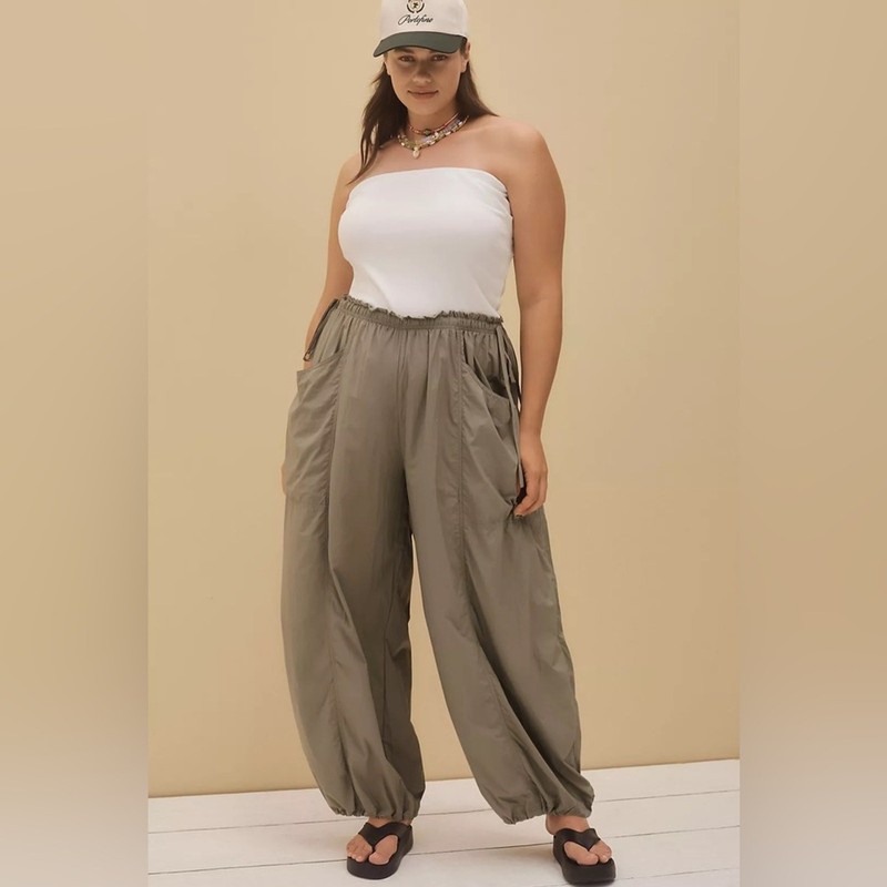 Daily Practice Anthropologie Best Shot Jumpsuit Green White Twofer Strapless XS