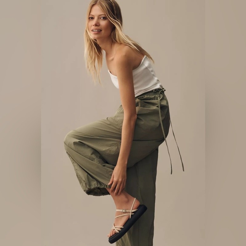 Daily Practice Anthropologie Best Shot Jumpsuit Green White Twofer Strapless XS