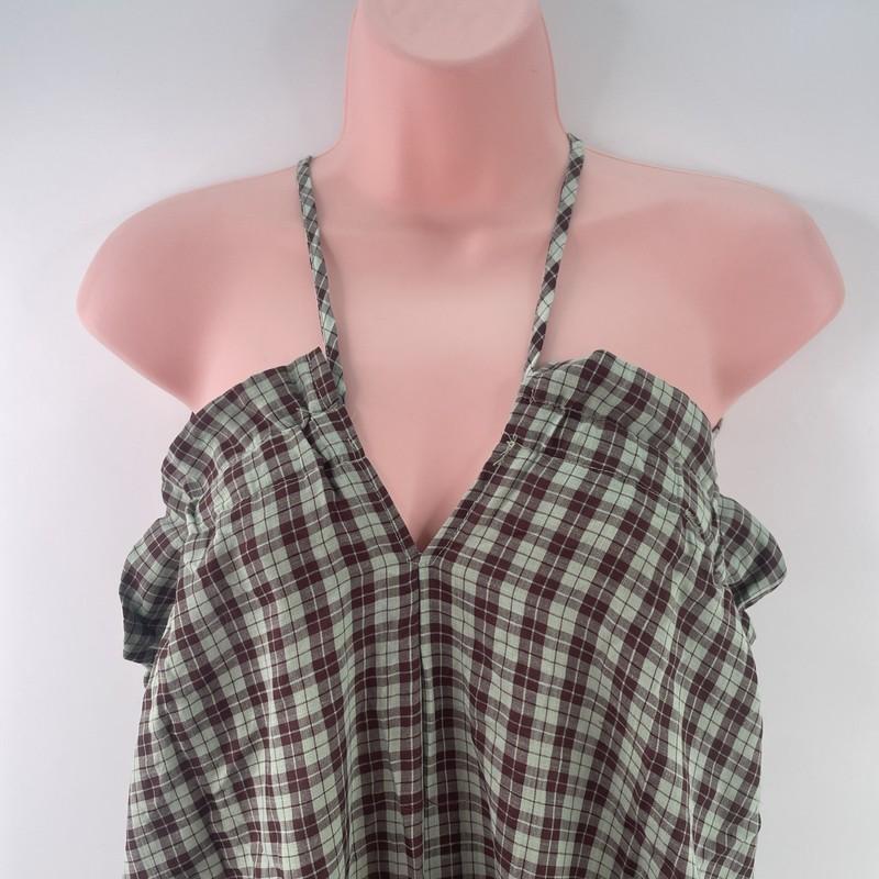 Daisy Street Strappy Jumpsuit Relaxed Fit Size UK 12 Grunge Check Print