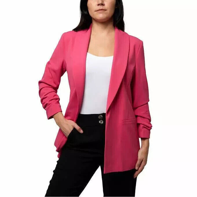 Dakota Blue Women's Crepe Blazer Pink Size XL
