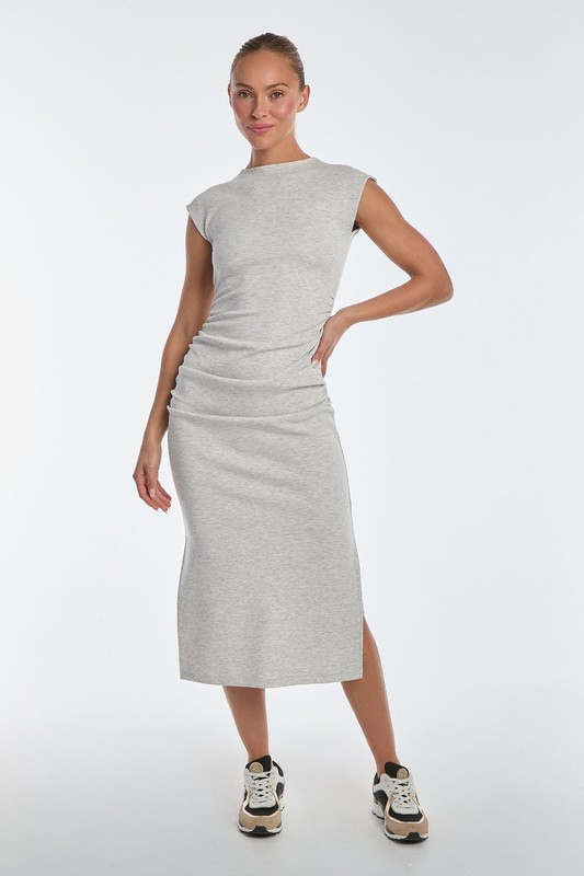 Daphne Dress - Heather Grey And Black THE NOLI SHOP
