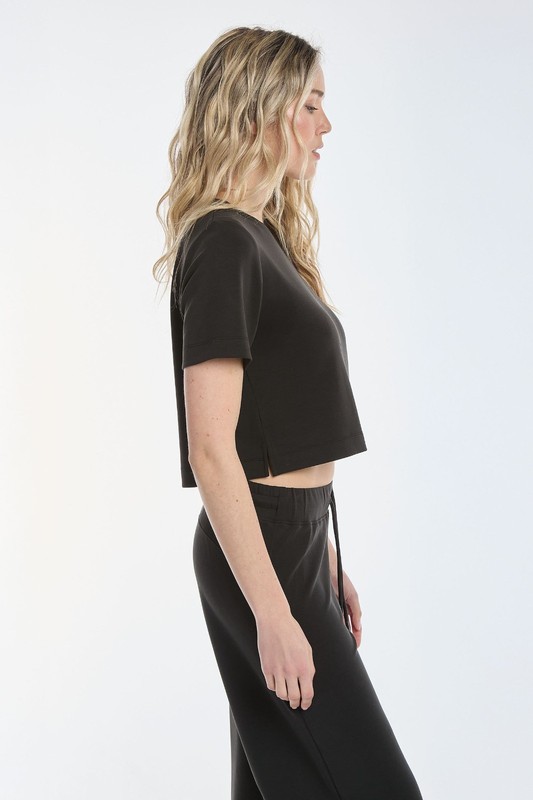 Daphne Soft T-Shirt - Orchid Heather Grey Black And Pearl THE NOLI SHOP