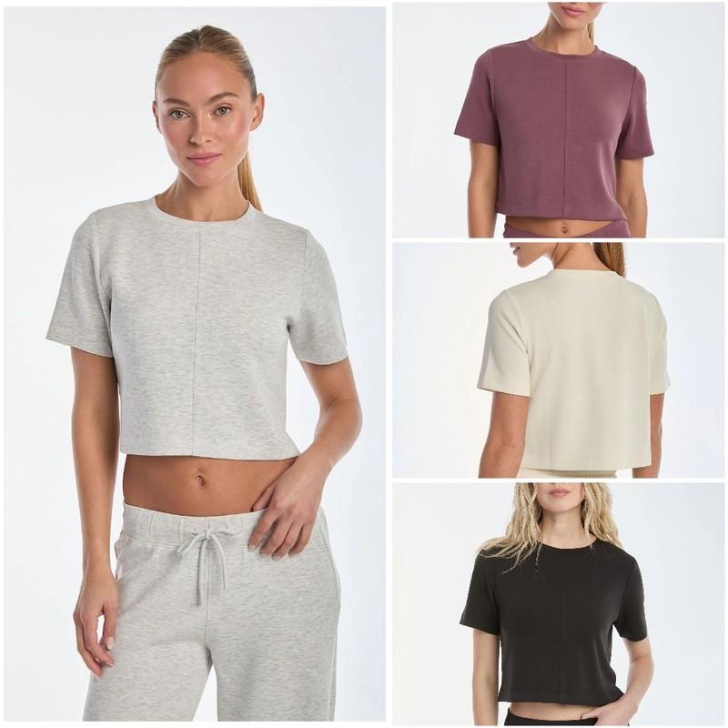 Daphne Soft T-Shirt - Orchid Heather Grey Black and Pearl THE NOLI SHOP
