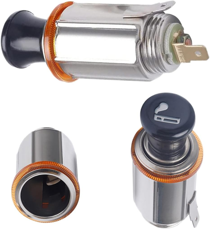 DC 12V Car Cigarette Lighter Socket Assembly with Eject Button Cigarette Lighter