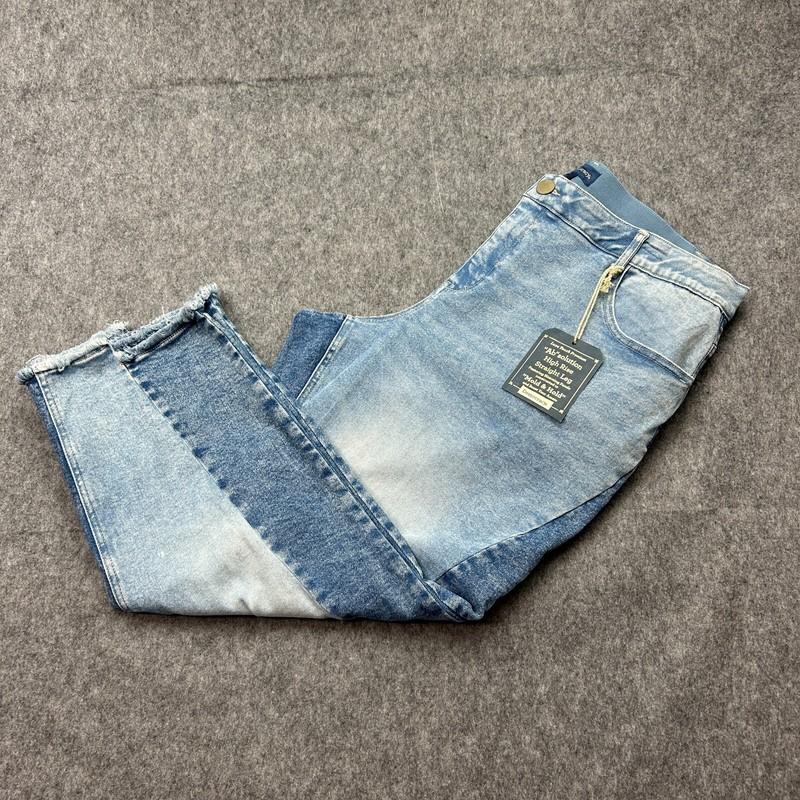 Democracy Ab Solution Spliced Straight Leg Jeans Women's Size 22W Step Fray NWT