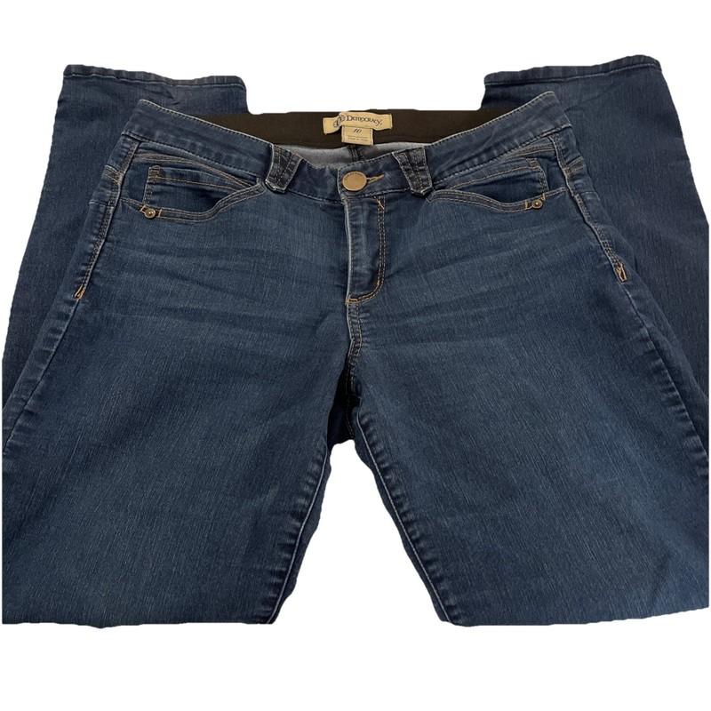 DEMOCRACY AbSolution Stretch Blue Denim Straight Leg Jean Size 10 EUC Y2