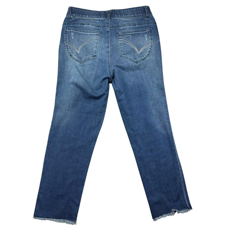 Democracy Jeggings Women's 8 Blue Ab Technology Stretch Pockets Jeans Whiskered