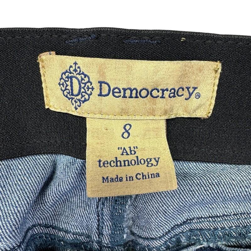 Democracy Jeggings Women's 8 Blue Ab Technology Stretch Pockets Jeans Whiskered