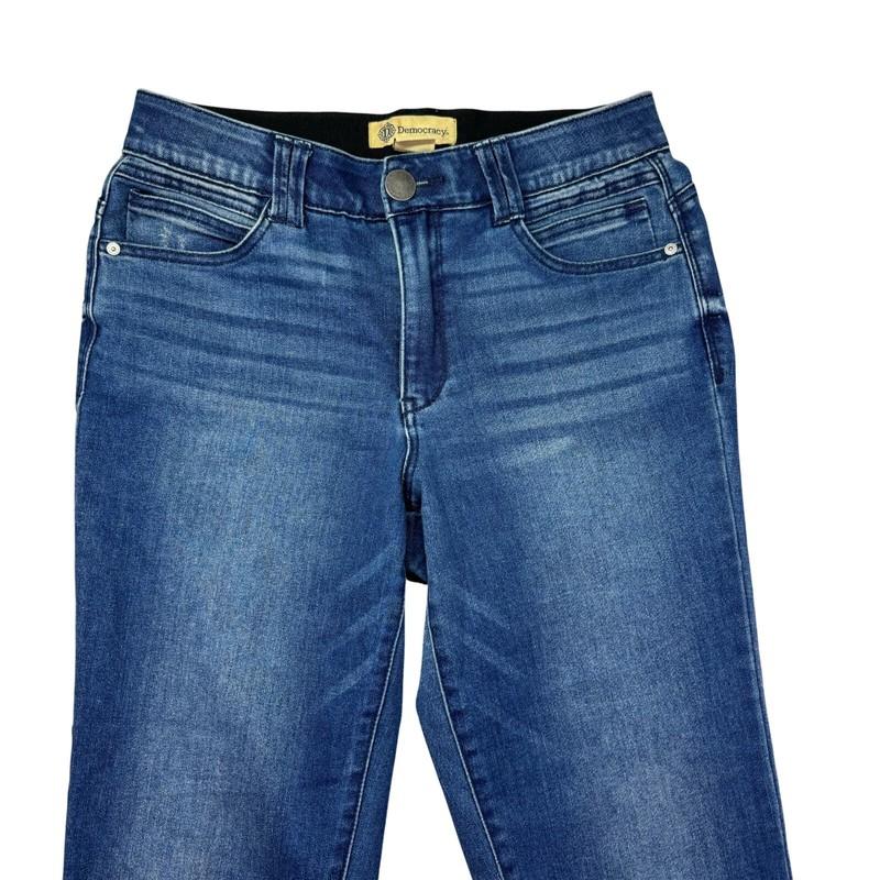 Democracy Jeggings Women's 8 Blue Ab Technology Stretch Pockets Jeans Whiskered