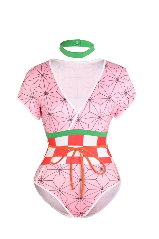 Demon Slayer Nezuko Anime Demon Romper Costume Cosplay M
