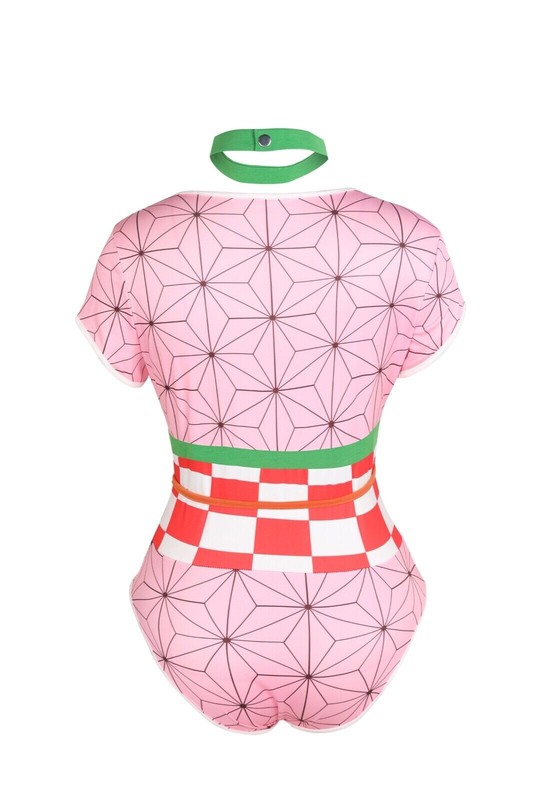 Demon Slayer Nezuko Anime Demon Romper Costume Cosplay M