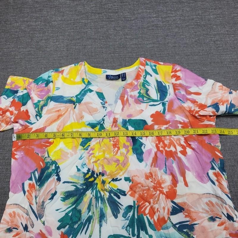 Denim Co Beach Womens Printed Quick Dry Woven Summer Cover Up Dress Large Size