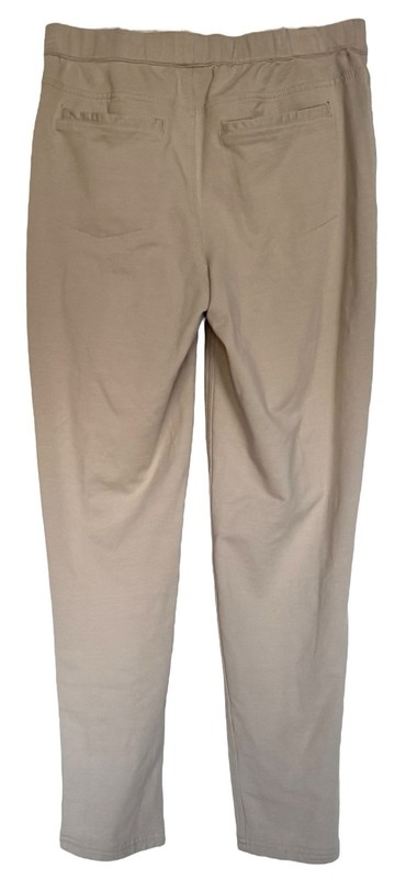 Denim & Co. Comfy Knit Denim Slim Leg 5-Pocket Ankle Jeans Khaki Tan Size 8