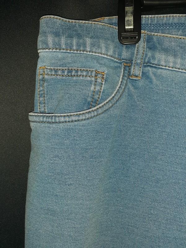 DENIM & CO Plus Size 20W Knit Pants Jeans Blue Stretch Boot Cut