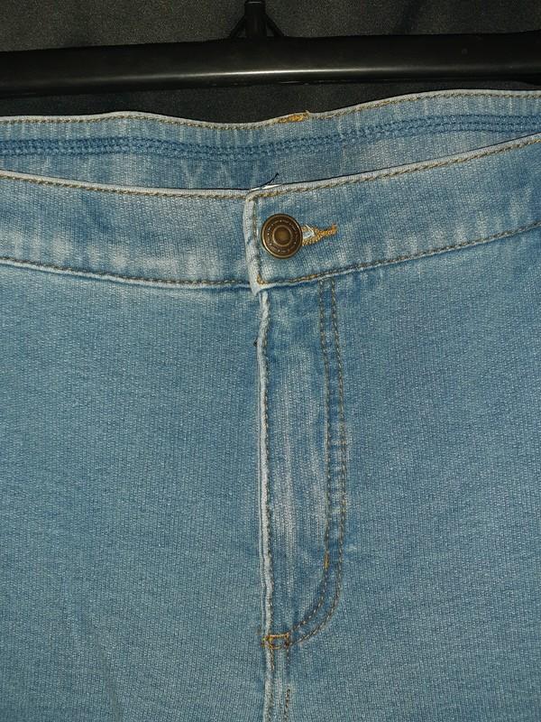 DENIM & CO Plus Size 20W Knit Pants Jeans Blue Stretch Boot Cut