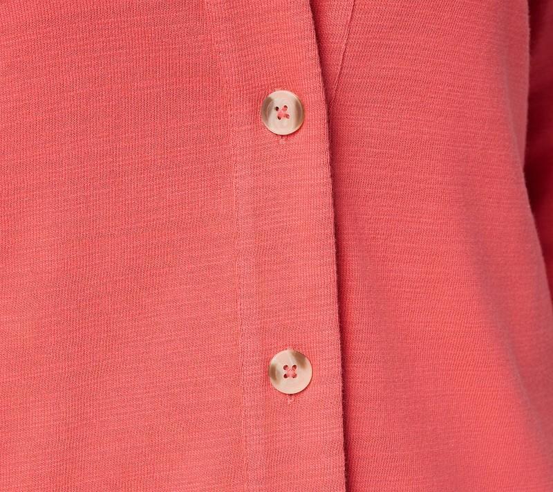 Denim & Co. Textured Cotton Long Sleeve Button Front Cardigan 100%Cotton A698203