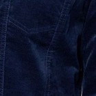 Denim & Co. Women's Jacket Sz L Stretch Velveteen Regular Long Blue A623550