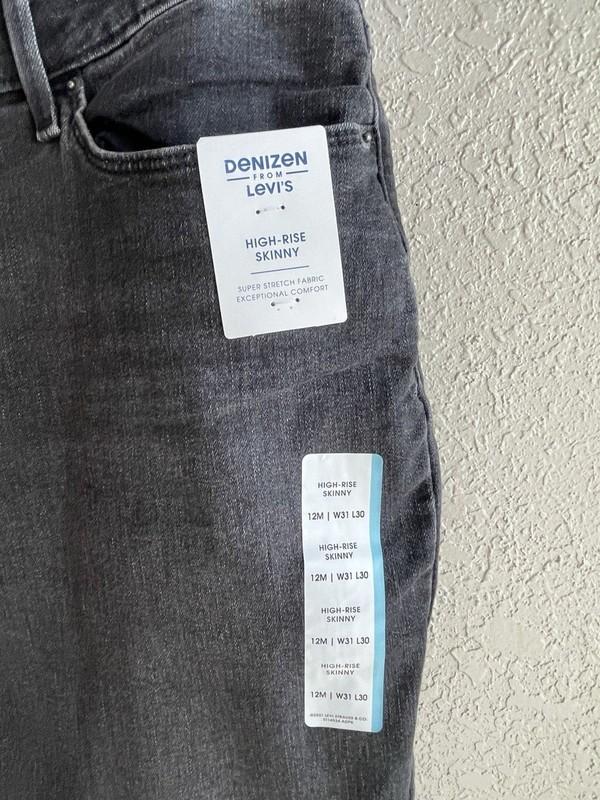 Denizen From Levi’s High-Rise Skinny Jeans – Black Grey Size 12M