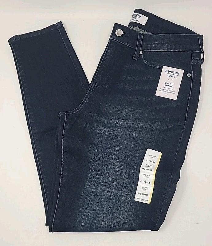 DENIZEN from Levi's Women's Mid-Rise Skinny Jeans Blue Empire 6 Short W28 L28