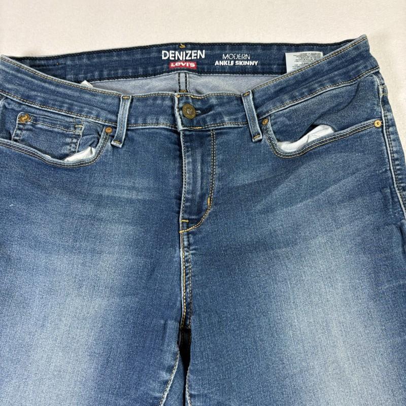 Denizen From Levis Womens 14 W32 Ankle Skinny Jeans Blue Stretch Mid Rise Denim