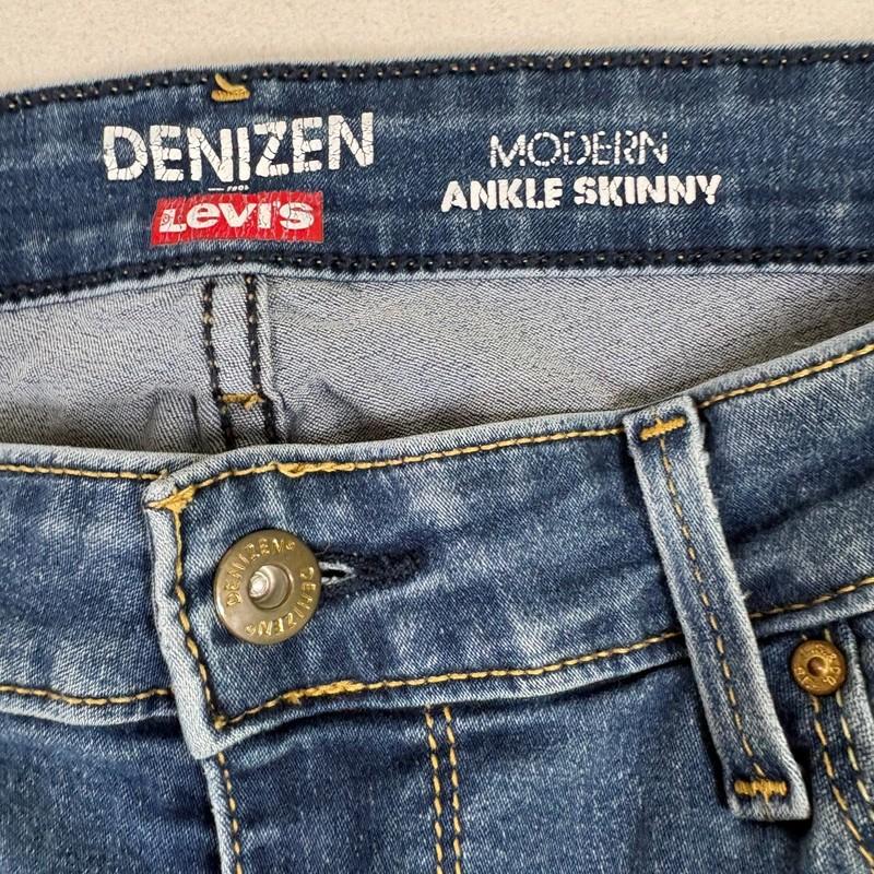 Denizen From Levis Womens 14 W32 Ankle Skinny Jeans Blue Stretch Mid Rise Denim