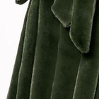 Dennis Basso Women's Jacket Sz L Faux Mink Coat With Shawl Collar Green A631579