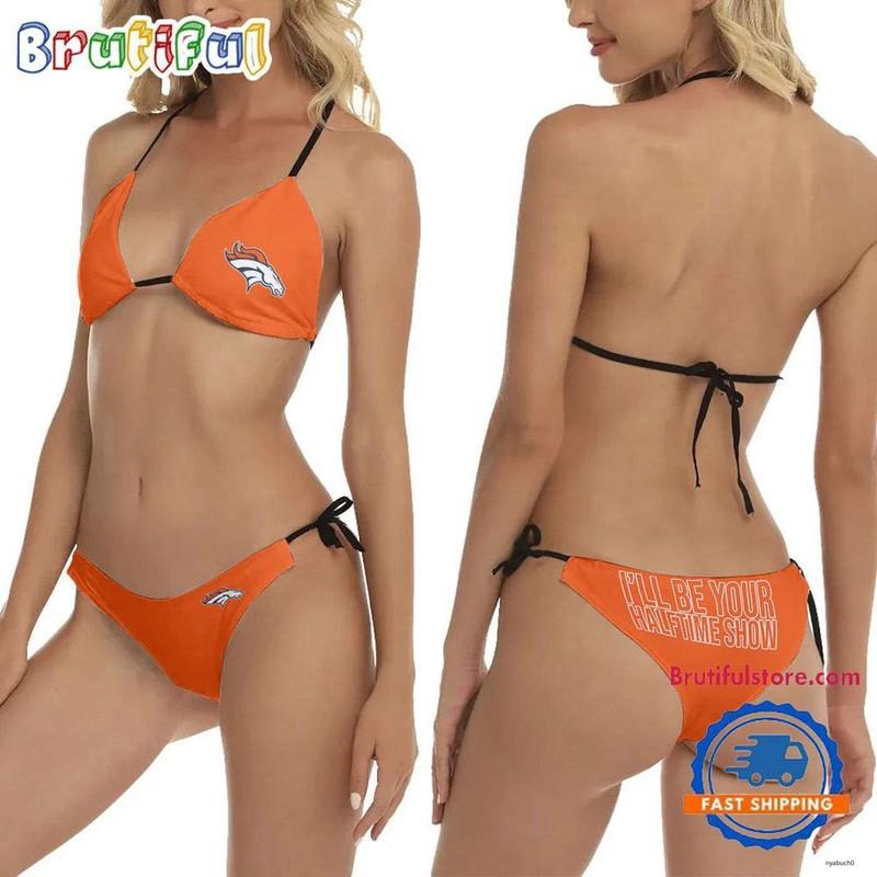 Denver Broncos I’ll Be Your Halftime Show 2 Piece Women’s Bikini Swimsuit Sexy