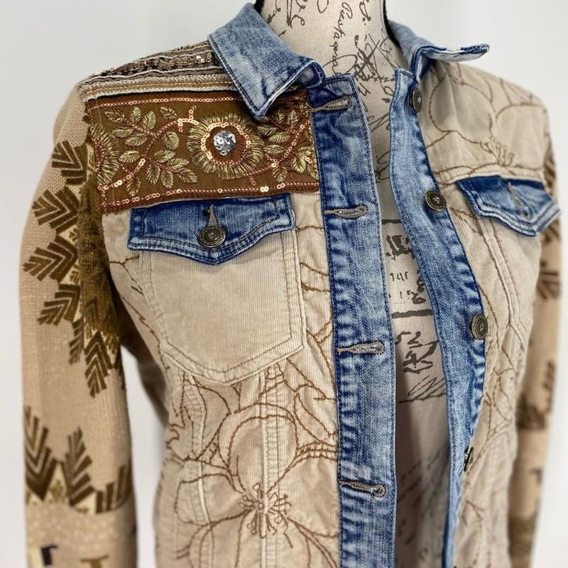 DESIGUAL NEW Eloise Embellished Jacket Size 38