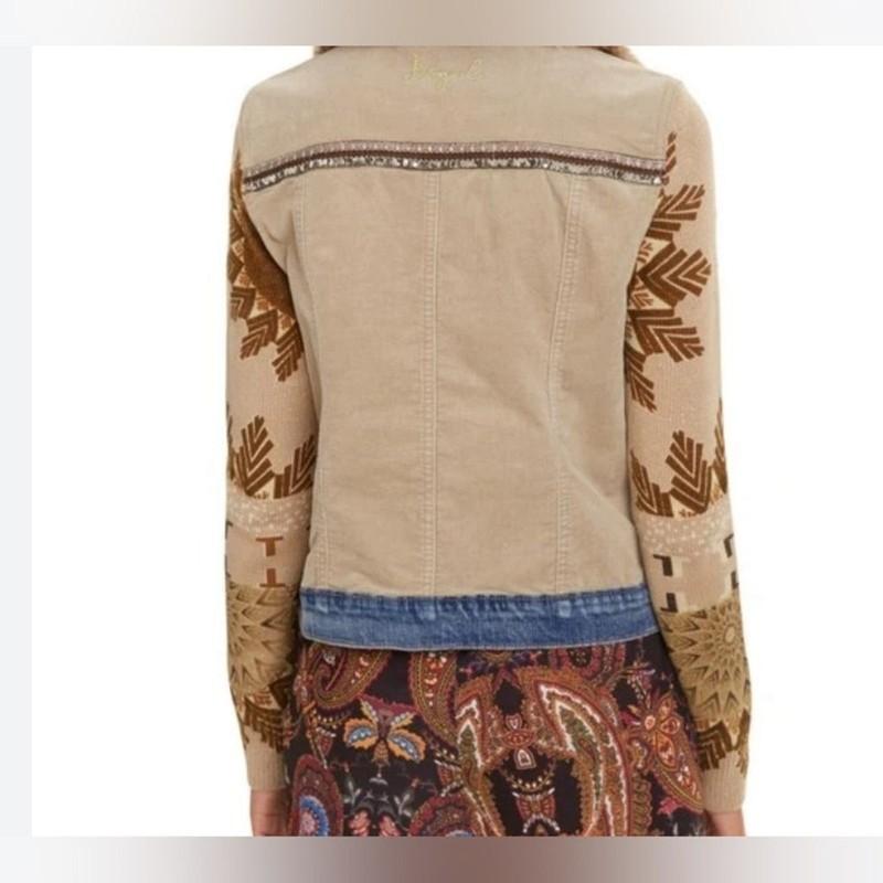 DESIGUAL NEW Eloise Embellished Jacket Size 38