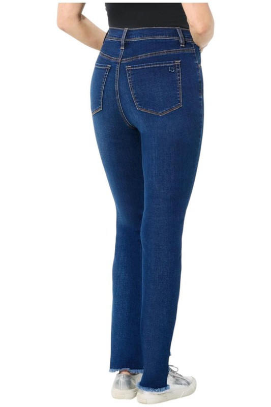 DG2 By Diane Gilman Women's Denim Frayed Hem Skinny Jean Indigo