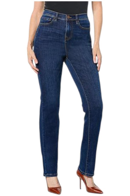 DG2 by Diane Gilman Women's Lux Touch Straight-Leg Jean Indigo