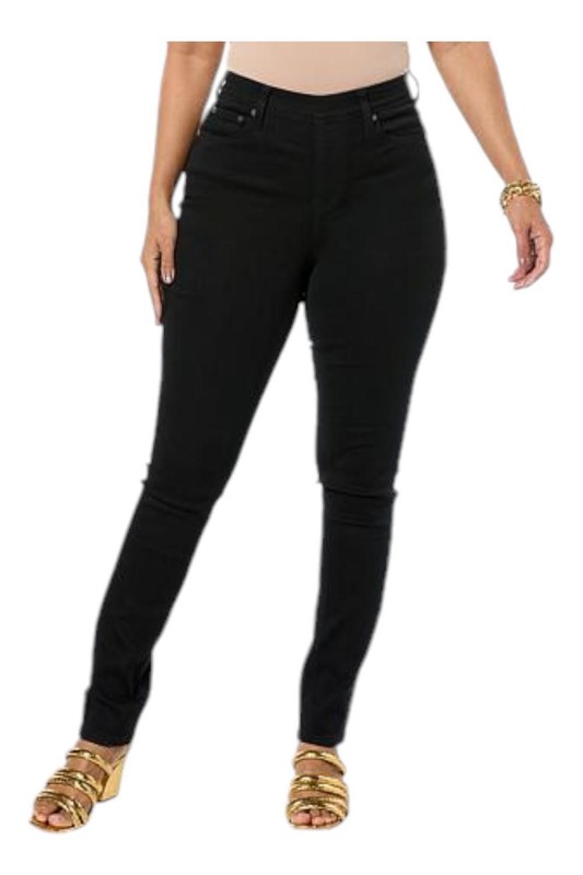 DG2 by Diane Gilman Women's Stretch Denim PullOn 5Pocket Jegging Black