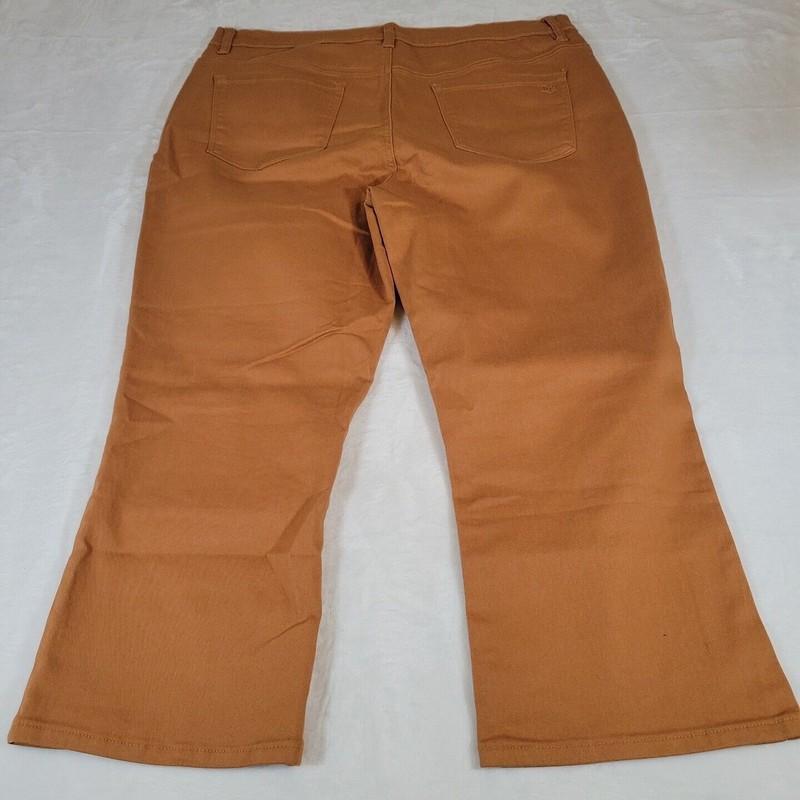 DG2 Diane Gilman Floral Sequin Cropped Boot-Cut Jean Pants In Camel / Purple