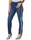 DG2 Diane Gilman Stretch Embroidered Stripe Skinny Jeans Pants - Choose Color
