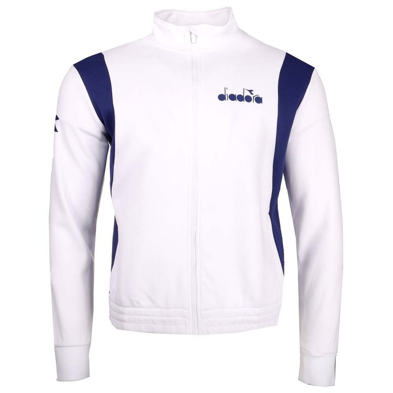 diadora Tennis Full Zip Jacket Womens White Casual Athletic Outerwear 179133-200