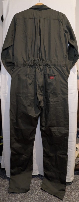 Dickies Women’s L Jumpsuit 100% Cotton Olive Green New Long Sleeve Coverall