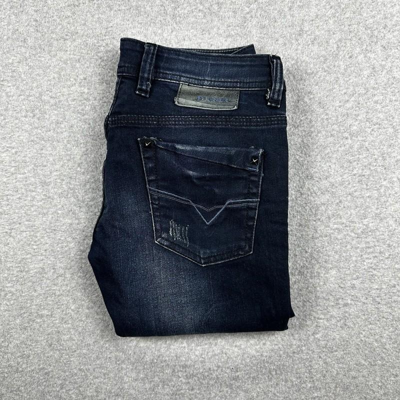 Diesel Industry Women's Denim Jeans Size 28 W30" Skinny Dark Blue Distressed